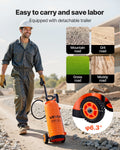Industrial Concrete Sprayer 14L Stainless Steel Wheeled Cart