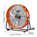 Drum Fan 24 Inch High Velocity Industrial Use 3-Speed 8600CFM for Warehouse