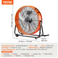 Drum Fan 24in High Velocity Industrial 7935CFM Variable Speed