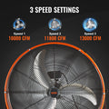 Drum Fan 30 Inch 3-Speed 13000CFM Industrial Warehouse