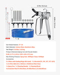 Airless Paint Spray Gun 3600PSI Hose Kit Extension Rods
