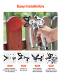 Airless Paint Spray Gun 3600PSI High Pressure 5 Tips