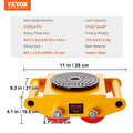 Machinery Skate Dolly 8T 4PCS Heavy Duty Carbon Steel PU Wheels