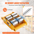 4PCS Machinery Skate Dolly 12 Tonne 4 Carbon Steel Wheels