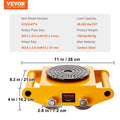 4PCS Machinery Skate Dolly 12 Tonne 4 Carbon Steel Wheels