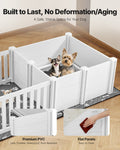 Dog Whelping Box 1.86x0.97m Plastic Puppy Playpen Adjustable Door