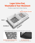 Dog Whelping Box 1.86x0.97m Plastic Puppy Playpen Adjustable Door