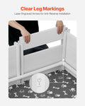 Dog Whelping Box 1.86x0.97m Plastic Puppy Playpen Adjustable Door