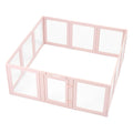 Whelping Box 1.54x1.5m Transparent Plastic Pen Large Dogs Puppies