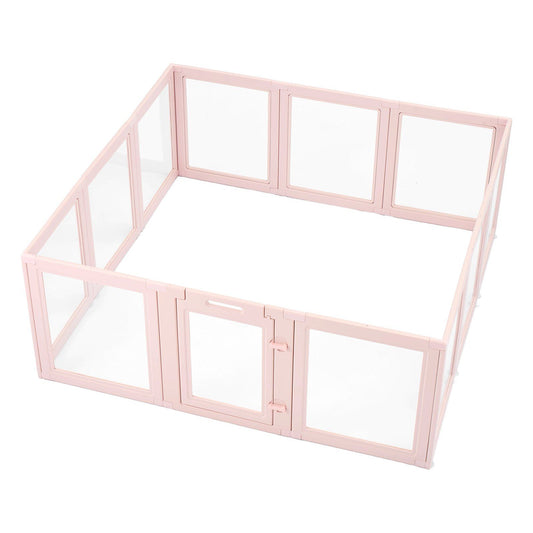 Whelping Box 1.54x1.5m Transparent Plastic Pen Large Dogs Puppies