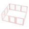 Whelping Box 1.54x1.5m Transparent Plastic Pen Large Dogs Puppies
