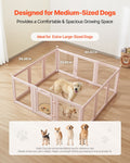 Whelping Box 1.54x1.5m Transparent Plastic Pen Large Dogs Puppies