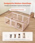 Dog Whelping Box 1.54x1x0.6m Plastic Pen Medium Waterproof