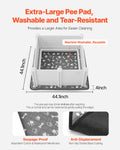 Whelping Box 980x980mm Plastic Puppies Playpen Adjustable Door Pee Pad