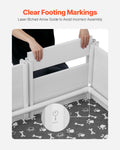 Whelping Box 980x980mm Plastic Puppies Playpen Adjustable Door Pee Pad