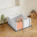 Whelping Box 980x980mm Plastic Puppies Playpen Adjustable Door Pee Pad