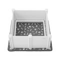 Whelping Box 980x980mm Plastic Puppies Playpen Adjustable Door Pee Pad