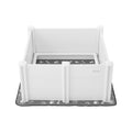 Whelping Box 980x980mm Plastic Puppies Playpen Adjustable Door Pee Pad
