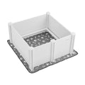 Whelping Box 980x980mm Plastic Puppies Playpen Adjustable Door Pee Pad