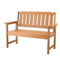 Outdoor Bench 128cm Weatherproof 363kg Capacity Wood Backrest