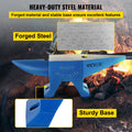 Single Horn Anvil 44Lbs Steel Blacksmith Forge Tool Round Square Hole