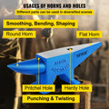 Single Horn Anvil 44Lbs Steel Blacksmith Forge Tool Round Square Hole