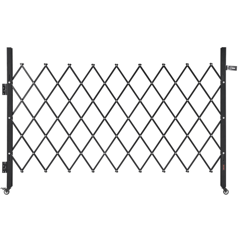 Folding Security Gate 1900x1310mm Lockable Scissor Swivel Casters