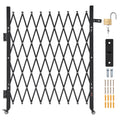 Folding Security Gate 1900x1310mm Lockable Scissor Swivel Casters