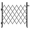 Folding Security Gate 1100x1310mm Lockable Retractable Steel