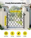 Folding Security Gate 1100x1310mm Lockable Retractable Steel