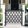 Folding Security Gate 1100x1310mm Lockable Retractable Steel