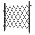 Folding Security Gate 1100x1310mm Lockable Retractable Steel