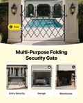 Security Gate Folding Scissor 1800x1610mm Steel Lockable