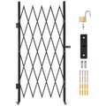 Folding Security Gate 1260x1975mm Lockable Scissor Steel Retractable