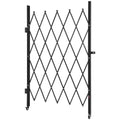 Folding Security Gate 1260x1975mm Lockable Scissor Steel Retractable