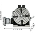 Rotary Table 150mm 6inch Milling Horizontal Vertical 4-Slot