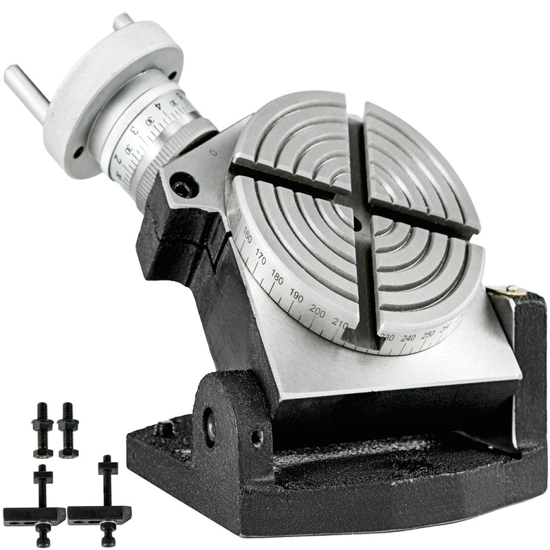 Rotary Table 4 Inch 100mm Milling Machine MT-2 4-Slot 360°