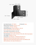 Workbench Corner Bracket Kit 8Pc 1000kg Heavy Duty Steel Angle
