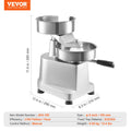 Commercial Burger Patty Maker 150mm Stainless Steel Press