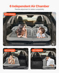 Car Air Mattress Inflatable Camping Bed Grey Flocking with Pump