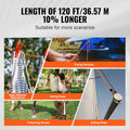 Double Braided Polyester Rope 12.7mm 36.57m Orange/Black