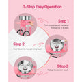 Electric Cotton Candy Machine with Cart, 1000W Commercial Candy Floss Maker with 52cm in Stainless Steel Bowl, Sugar Scoop, and Drawer, Easy to Use, for Home, Kids Birthday, Family Party, Pink