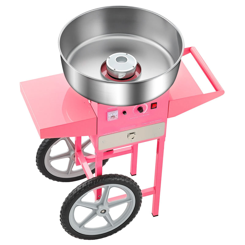 Candy Floss Maker 1000W Commercial Cotton Candy Machine 52cm Pink