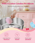 Candy Floss Maker 1000W Commercial Cotton Candy Machine 52cm Pink