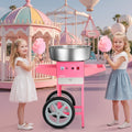 Candy Floss Maker 1000W Commercial Cotton Candy Machine 52cm Pink