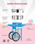 Electric Candy Floss Maker 1000W 52cm Bowl Stainless Steel Cart