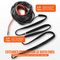 Synthetic Winch Rope, 12.7 mm x 28 m, 142.3 kN, Synthetic Winch Line Cable Rope with Protective Sleeve + Forged Winch Hook + Pull Strap, Universal Fit for SUV, Large Off-Road Vehicle, Truck