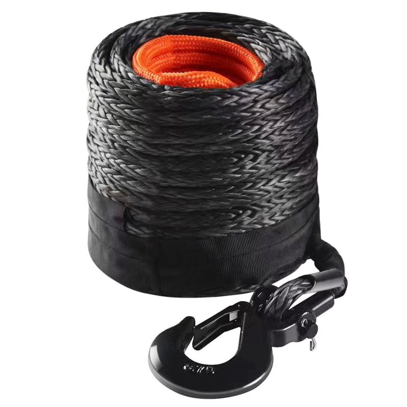 Synthetic Winch Rope 12.7mm x 28m 142.3kN Hook Sleeve Strap