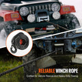 Synthetic Winch Rope 12.7mm x 28m 142.3kN Hook Sleeve Strap