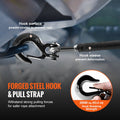Synthetic Winch Rope 9.5mm 30.5m 117.9kN Hook Sleeve Strap